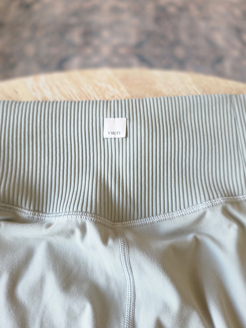 Vuori High-Waist Leggings in Light Sage Green - Picture 3 of 4